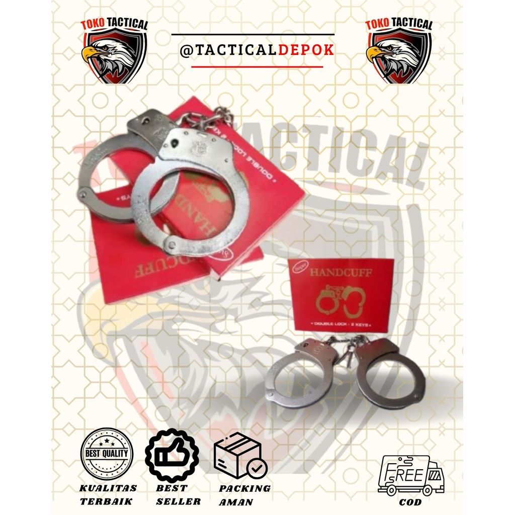 Borgol Tangan Handcuff | Borgol security | Borgol polisi | Borgol Tangan Dus Merah | Borgol Tangan B