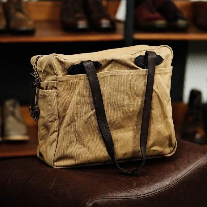 PROMO Filson Rugged Twill Tote Bag With Zipper Made In USA Like new