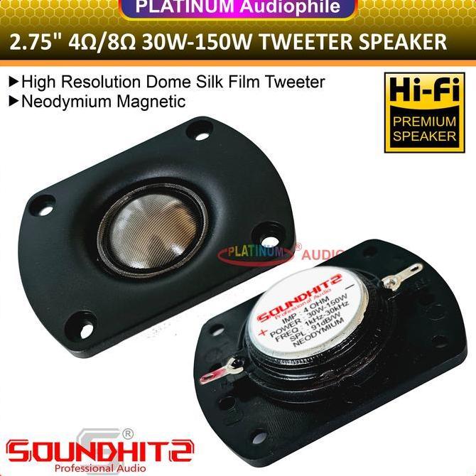Promo Tweeter 2.75 Inch 4-8 Ohm 150 Watt Silk Film Neodymium 2.75" Tweter Speker Soundhits Sq-2754 2