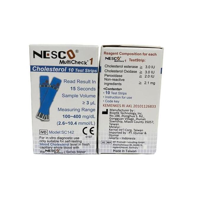 Tes strip Kolesterol Nesco 10 strips