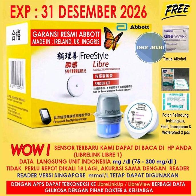 FreeStyle Libre Sensor Jaminan 1000% ORI dari Abbott