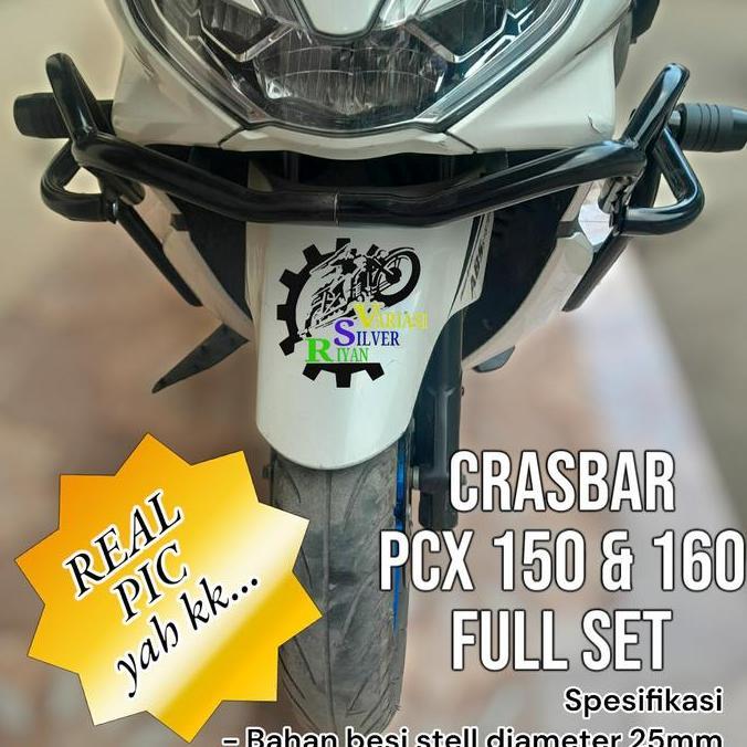 Crashbar Pcx 150 160 Pcx 160 Roadsync Full Set Depan Dan Samping Motor Pelindung Besi Motorcycle