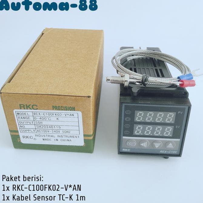 PAKET RKC REX C100 JAPAN REX-C100FK02-V*AN OUT SSR SENSOR THERMOCOUPLE