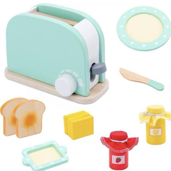 Cucinino Toaster mainan roti panggang mainan anak mainan edukasi masak