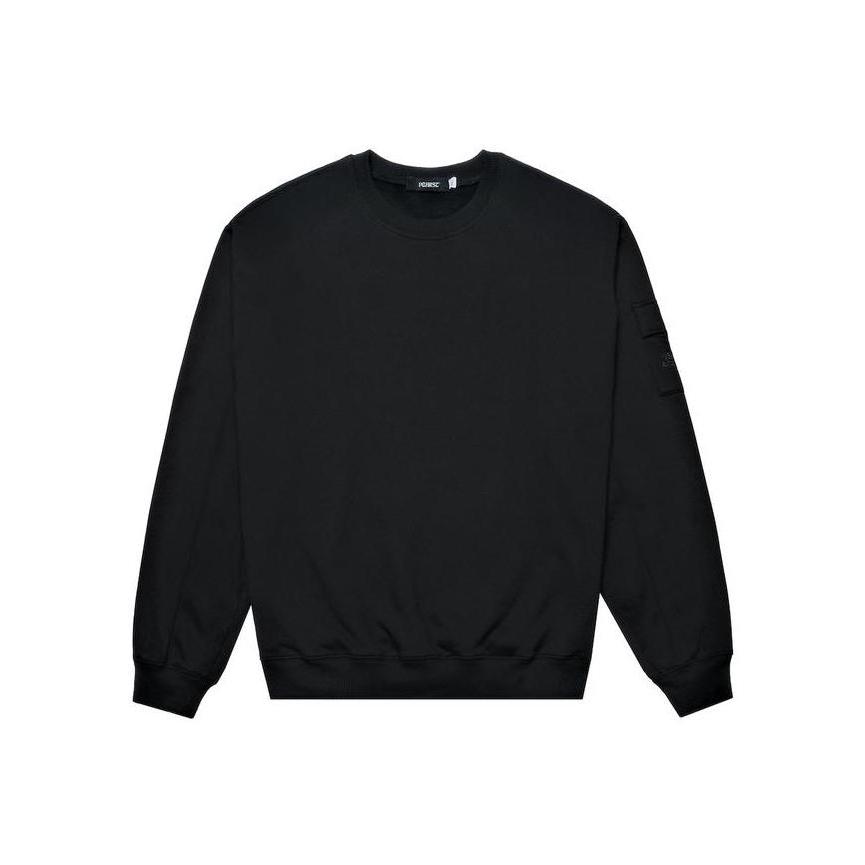Vearst Affaires Crewneck Arlo Black Fleece Pria Sweatshirt Basic