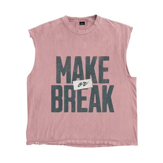 MAX COMPANY Tshirt Singlet Dusty Pink Break - Kaos Pria Tanpa Lengan Dusty Pink