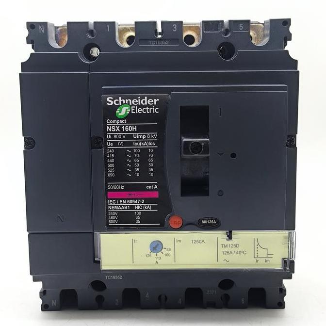 MCCB BREAKER NSX160H 4P 125A NSX 160H 4P 125A TM125D