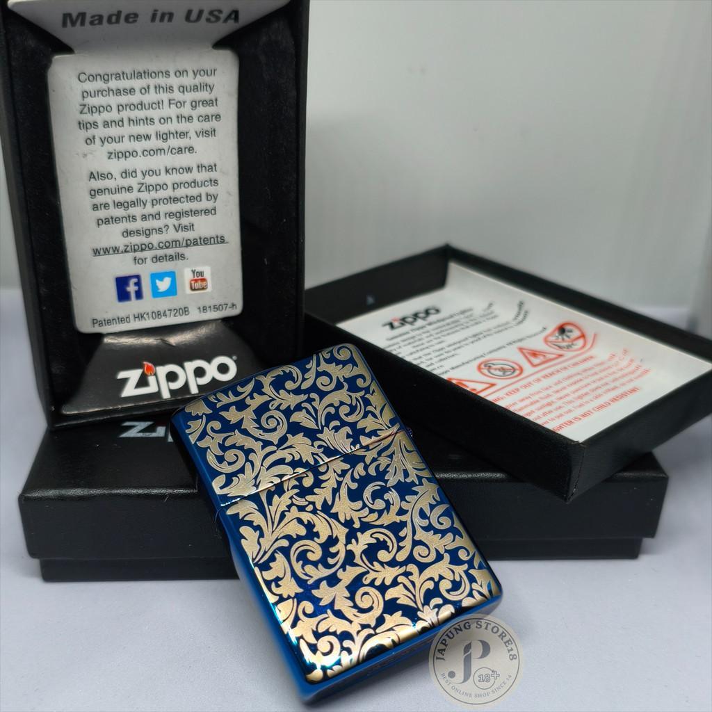 Greend Korek api zippo clasic blue ice titanium coatwo
