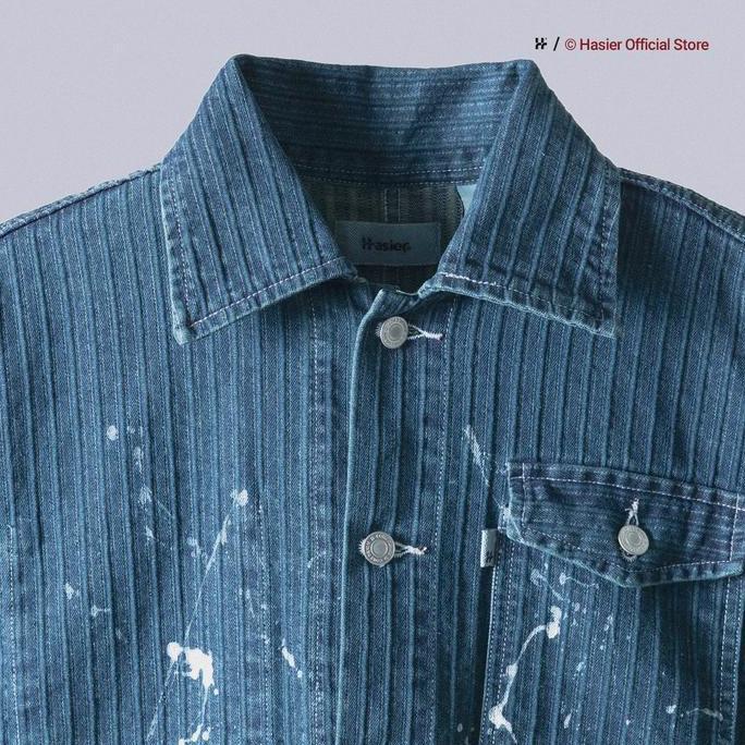 HASIER Puckered Chore Jacket | Jaket Denim Pria