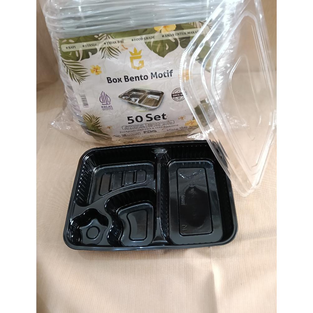 Terbaru Mika Bento Sekat 4 / Mika Bento Kotak / Tray Bento / Box Bento 4 Sekat Tebal Kokoh [Eceran]