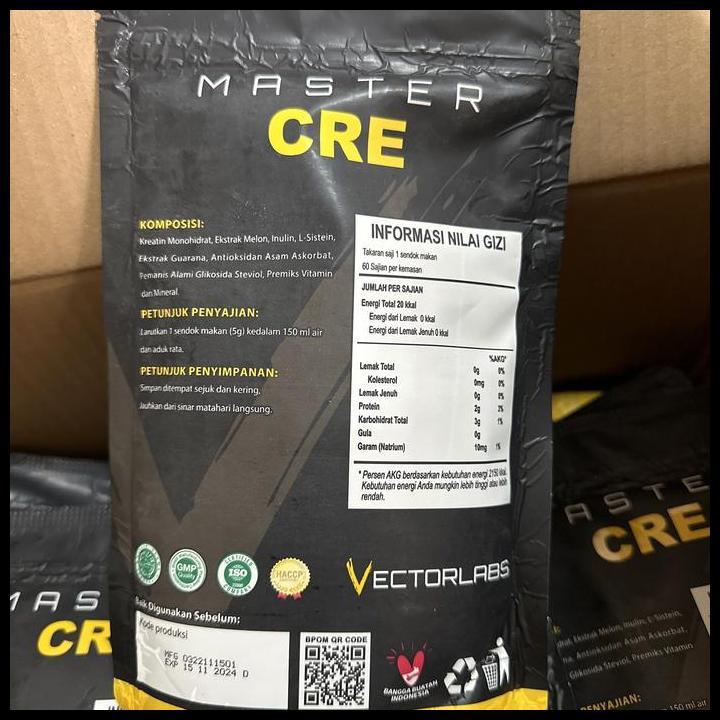 Promo Vectorlabs Master Cre 300 Gram Creatine Kreatin Suplemen Fitness Gym