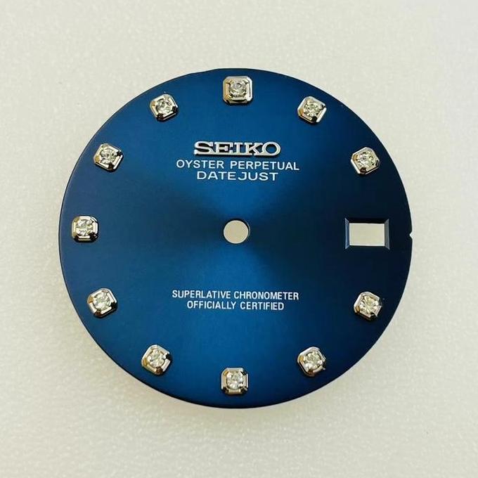 Seiko Mod Datejust Oyster Perpetual Dial Diamond Index 28.5mm NH35