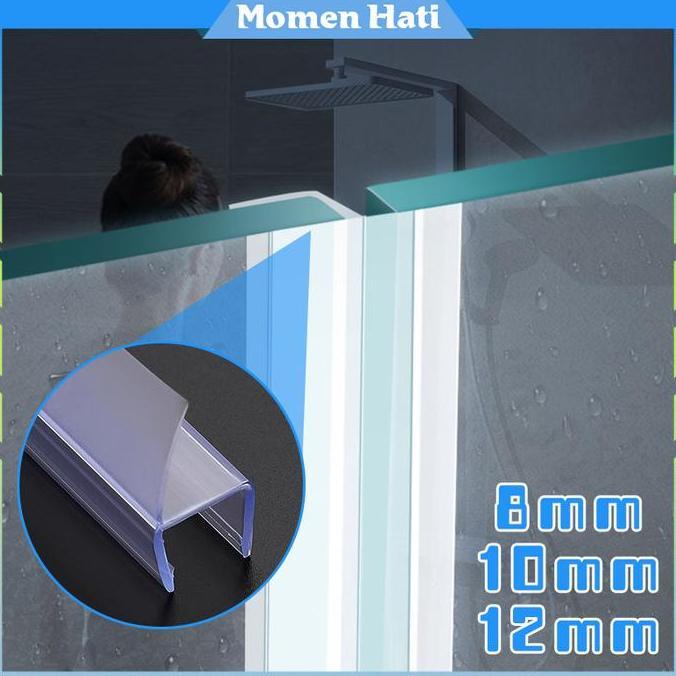 QUANXI 1m Karet List Pintu H Model Seal Pintu Kaca Seal Strip Kaca Clip Seal Pintu Kaca