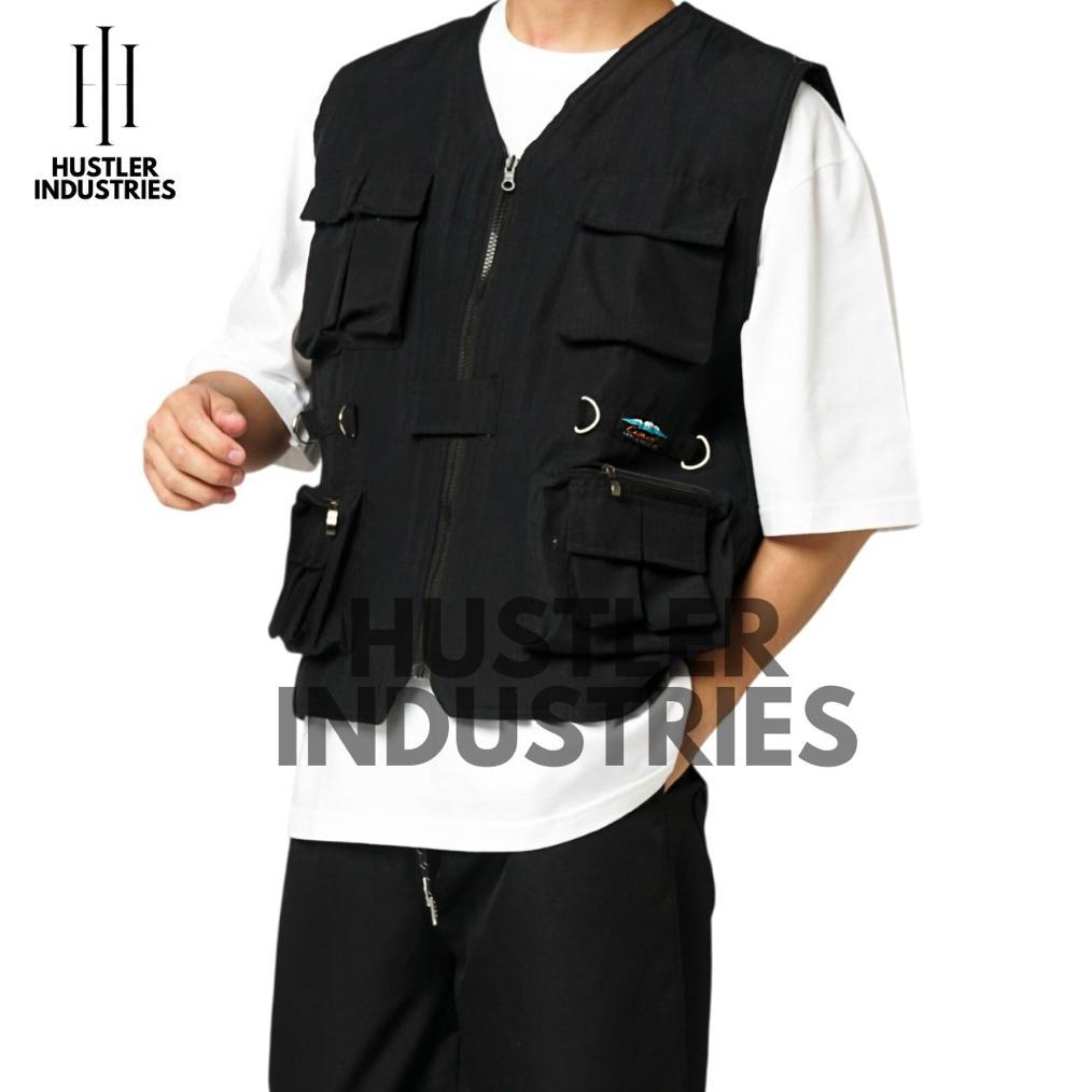 NEW VEST CARGO HITAM MULTIFUNGSI ROMPI CAESAR LAPANGAN OUTDOOR TERMURAH