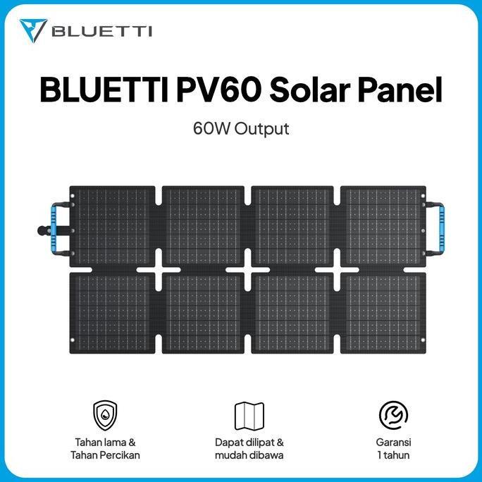 BLUETTI Sora 60W Solar Panel - 60W for Portable Power Station AC2A Foldable Solar Charger for Hiking