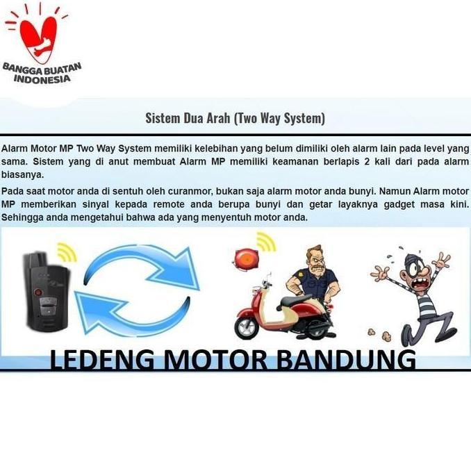 Termurah Alarm Motor Mp Two Way 2 Arah Remoter Bunyi Stater Jarak Jauh Bagus