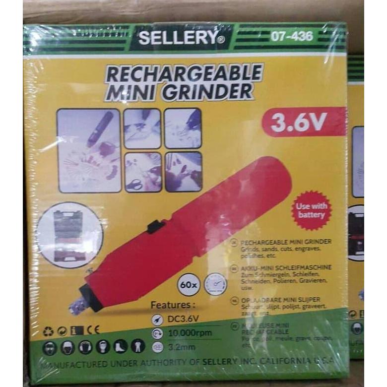 Promo CORDLESS Mini Grinder SELLERY 07-436 18V Gerinda Mini Baterai 18 V Diskon