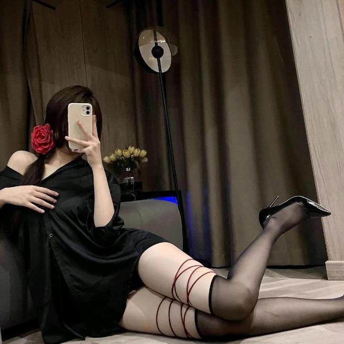 T1 Stocking tali sepaha sexy transparan pantyhose tali hitam putih Merah stoking sexy cosplay Stocki