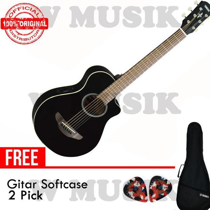 Yamaha Gitar (3/4) APX T2 / APXT2 / APX-T2 - Black + Softcase&2 Pick