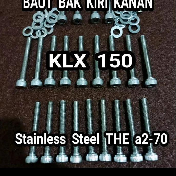 Baut Blok Klx 150 Set L Stainless Asli