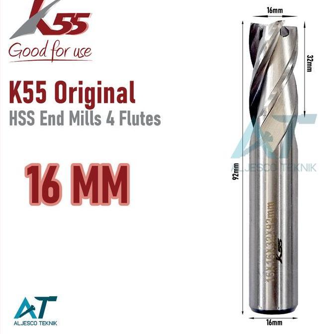 K55 END MILL 16MM 4 FLUTE ENDMILL 16 MM BEST SELLER