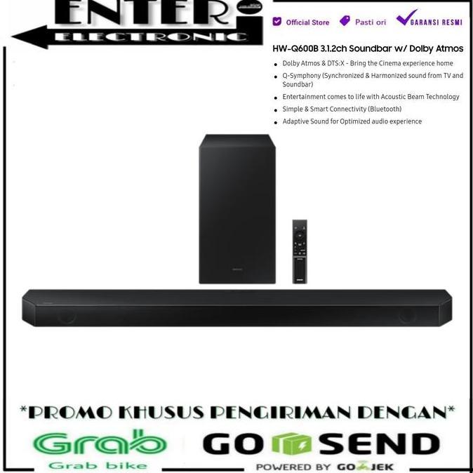 SAMSUNG HWQ600B - WIRELESS SOUNDBAR 3.1.2CH HW Q600B DOLBY ATMOS DTS X MURAH