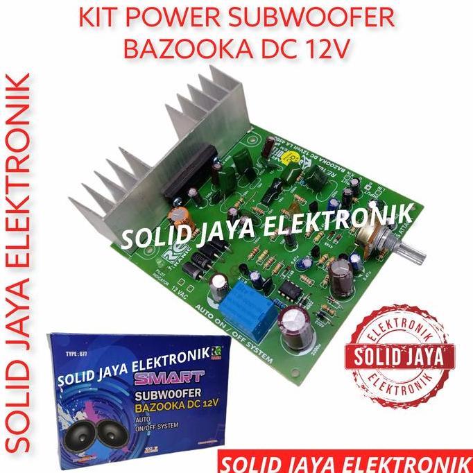 Gerr- Kit Power Subwoofer Bazooka Dc 12V Auto On Off Smart Bass Ranic 677