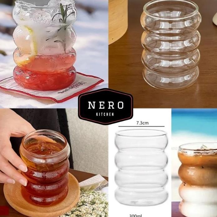 Gelas Cloudy / Gelas Kaca Estetik / Gelas Aesthetic / Gelas Estetik / Gelas Beer Can / Gelas Cafe / 