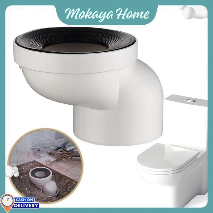 Mokaya Home - Flange Toilet Offset Full Flush Tidak Perlu Menggali Lubang Gasket Toilet Duduk