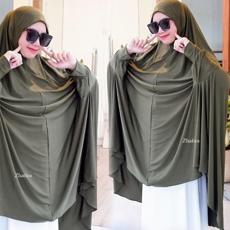 Best Seller Almira Lengan Jersey / Antem Dagu Jumbo / Hijab Dagu / Hijab Lengan / Bergo Jumbo ( Haji