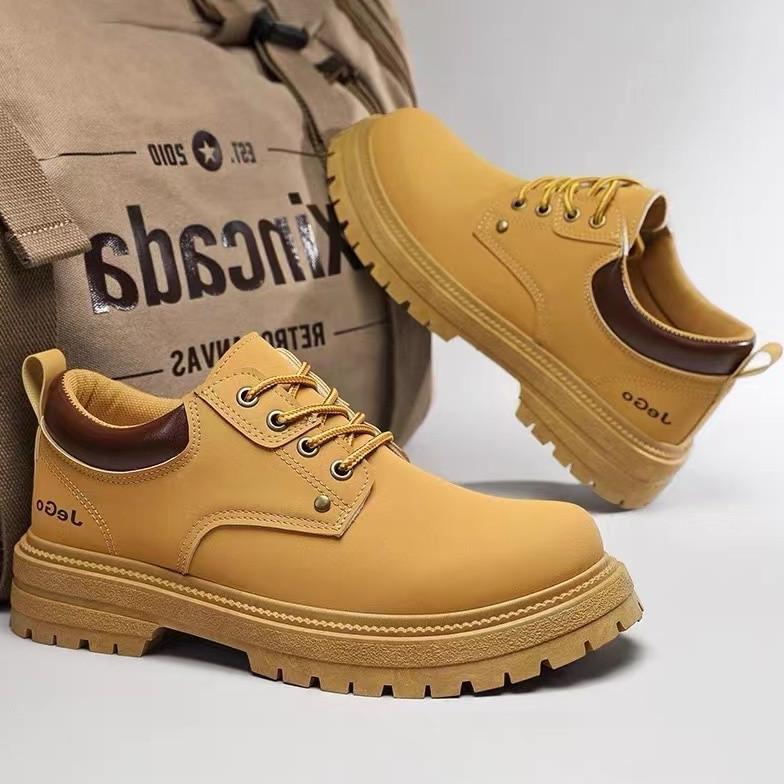 HOT DEALS sepatu touring pria kasual low boot cowboy boots pendek pria sneakers boots pria
