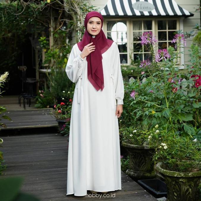 Nobby Sartika Dress Gamis Wanita Muslim Bahan Marchiano Poly Twist Elegan
