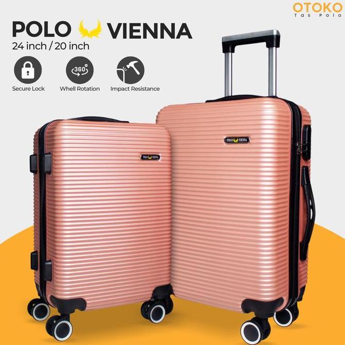 Best Seller KOPER POLO 20+24 INCH KOPER FIBER KOPER SET ISI 2 KOPER BAGASI+KABIN Berkualitas 100% or