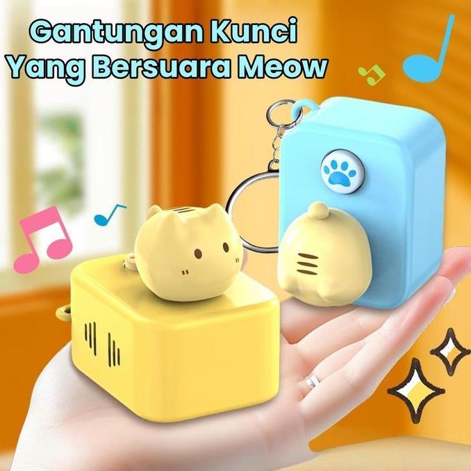 Best Seller Mainan Gantungan Kunci Kucing Lucu Gantungan Musik Mini Keychain Kucing Lucu Gantungan K