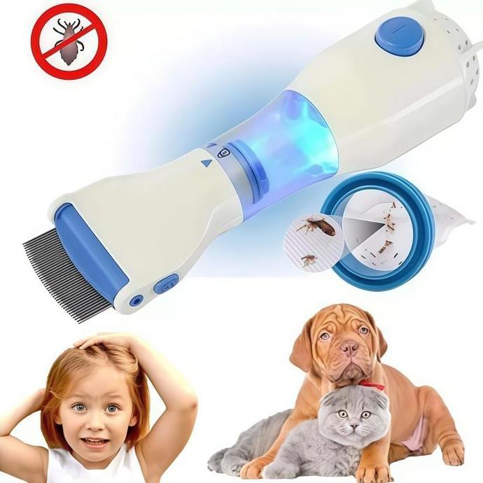 HIKAUN Vacuum Comb Sisir Kutu Elektrik Rambut Penghilang Kutu/ Comb Vcomb Kutu Penghilang Kutu Elekt