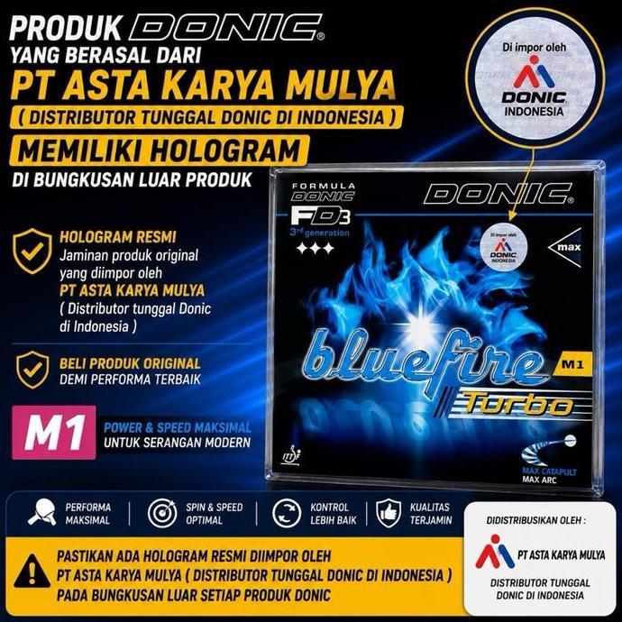DONIC Bluefire M1 Turbo Karet Pingpong Rubber Tenis Meja