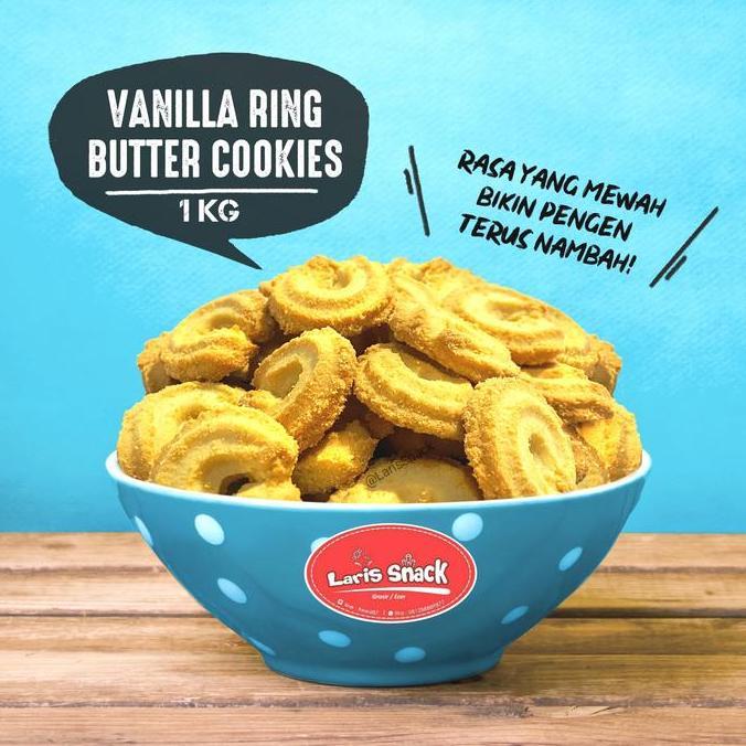 Biskuit Vanila Ring Butter Cookies Monde Gelora Snack Kiloan 1000gr