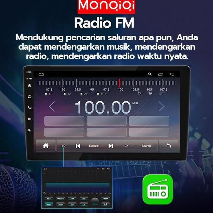 Promo MONQIQI with cooling system4G+32G IPS Screen Head Unit android 7/9/10 Inch Car Android 13 Navi