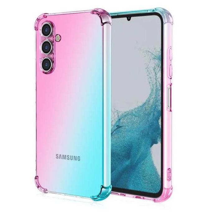 Shock Gradient Case Samsung Galaxy A15 4G 5G for Samsung Galaxy A15 Rainbow TPU Clear Soft