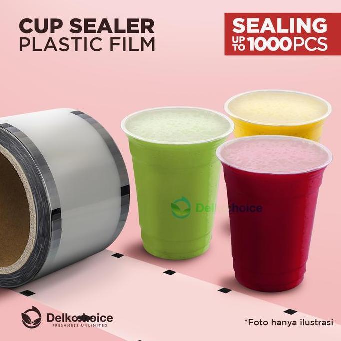 Mini- Plastik Lid Cup Sealer Tutup Gelas Plastik Roll Seal Cup 1000Pcs Gelas