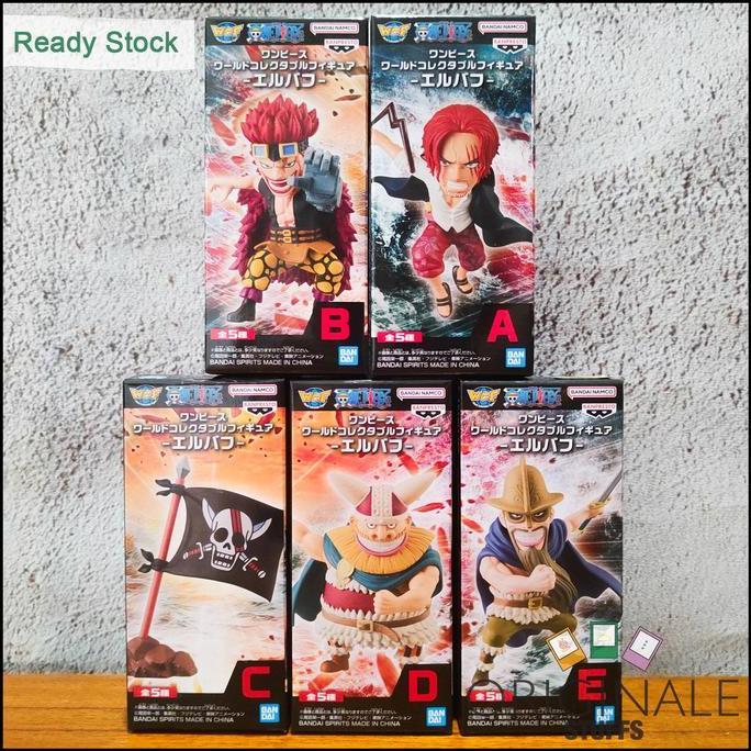 LARISS WCF One Piece Elbaf Figure Japver Original (Shanks Kid Brogy Dorry Red Hair Pirates Flag)