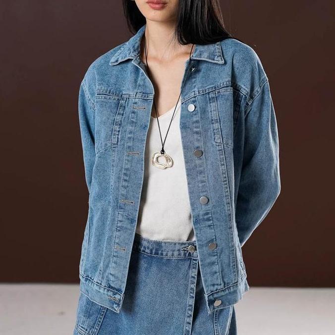 This Is April Laverna Jacket Denim Wanita Timeless