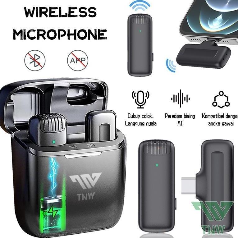 Flash Sale Tnw X8 Wireless Microphone Mikrofon Nirkabel Lavalier Wireless Mic Dan Charging Case Komp