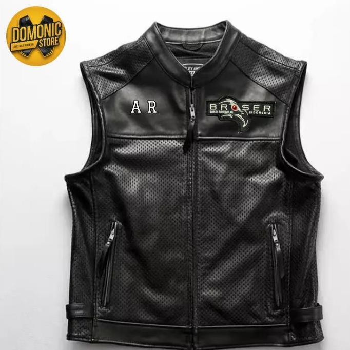 Vest Kulit asli  IMPORT jaket motor CUSTOM