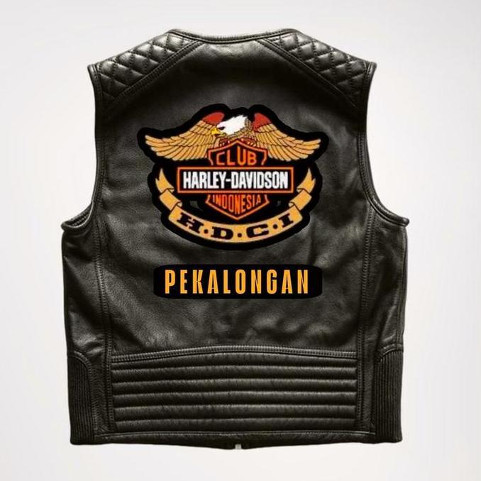 custom VEST KULIT HARLEY DAVIDSON HOG HDCI MBI KUALITAS ORIGINAL - VEST TOURING JAKET KULIT SAPI ASL