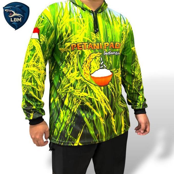 JERSEY PETANI MILENIAL BAJU PADI KAOS PETANI SAWAH LENGAN PANJANG FULL PRINTING Desain Unik Fungsi G