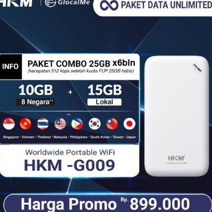 Em Wifi 4G Glocalme Hkm G009 Unlimited World Wide Roaming 6Bln Indosat 215Gb 1Th