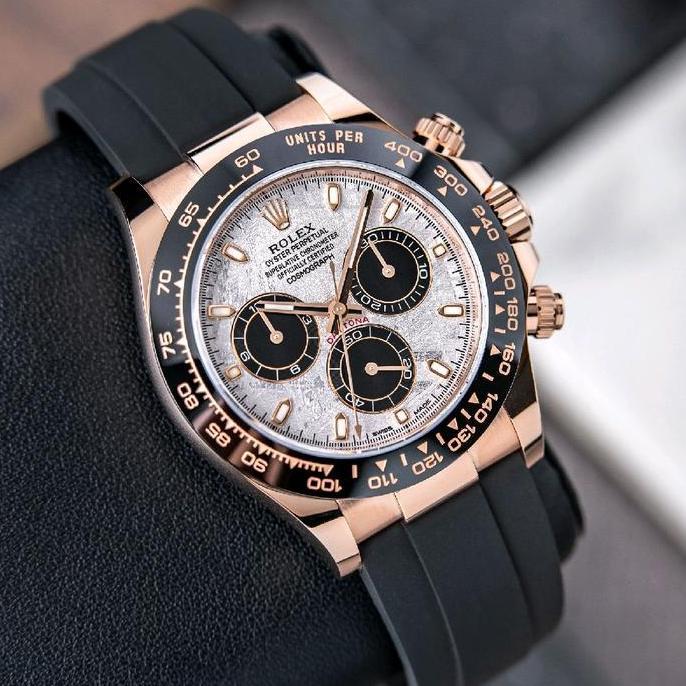 JAM TANGAN PRIA RLX DAYTONA COSMOGRAPH METEORITE DIAL ROSEGOLD 40MM 1:1 Watches