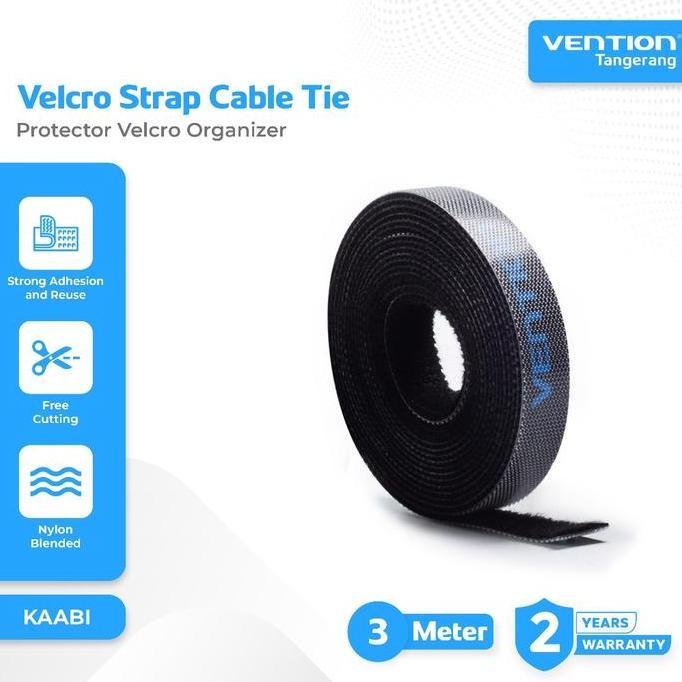 VENTION KAABI Kabel Velcro Strap Tie Reusable Cable Ties Winder Protector Organizer Strap 3M 3 Meter