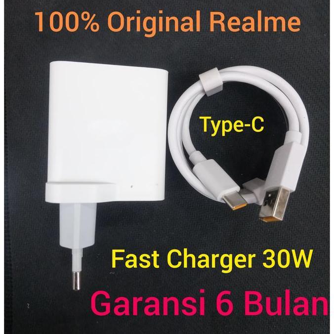 Realme Charger VOOC 30W Fast Charging + Cable Type-C Original 100%